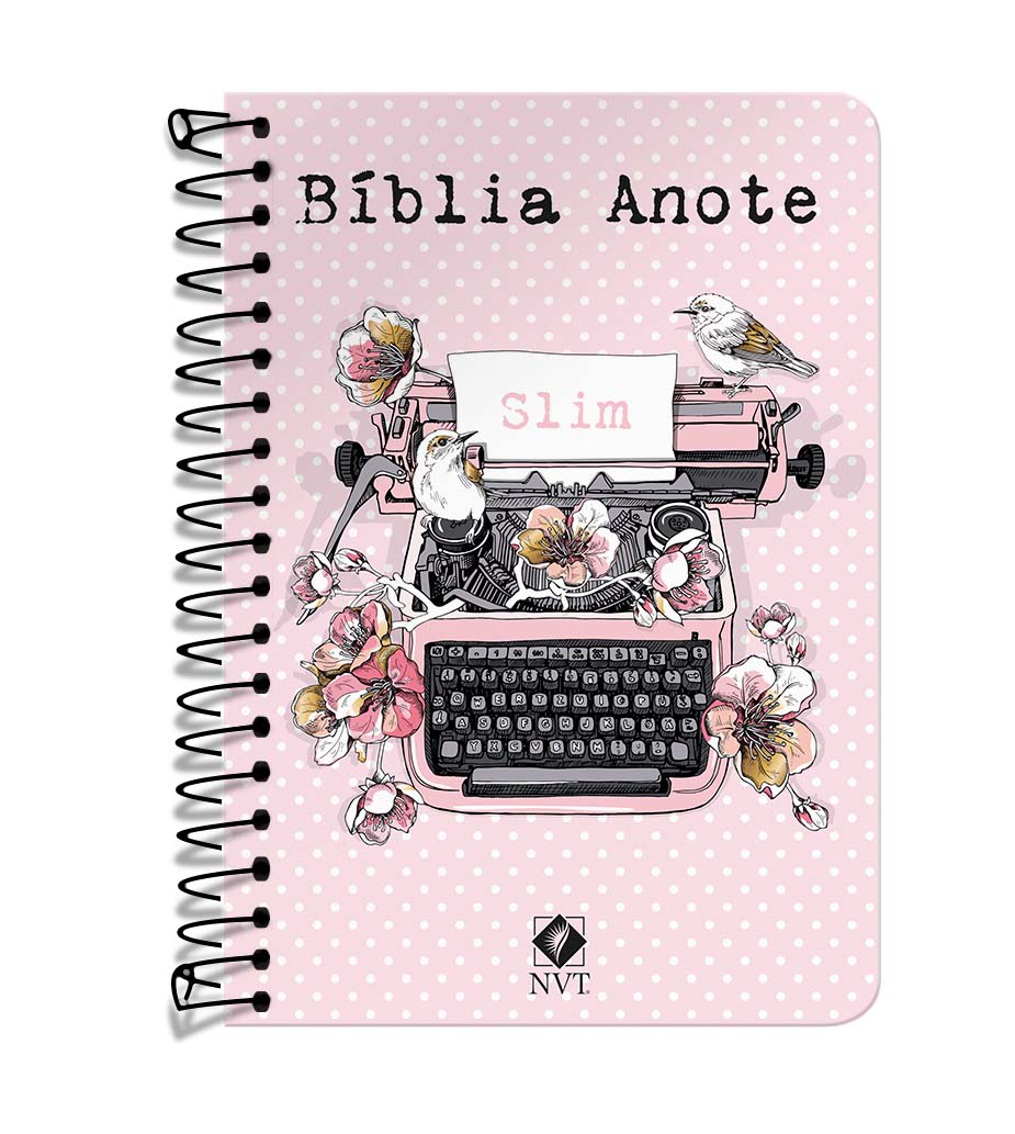 Bíblia Anote NVT Slim espiral - Typo Rosa