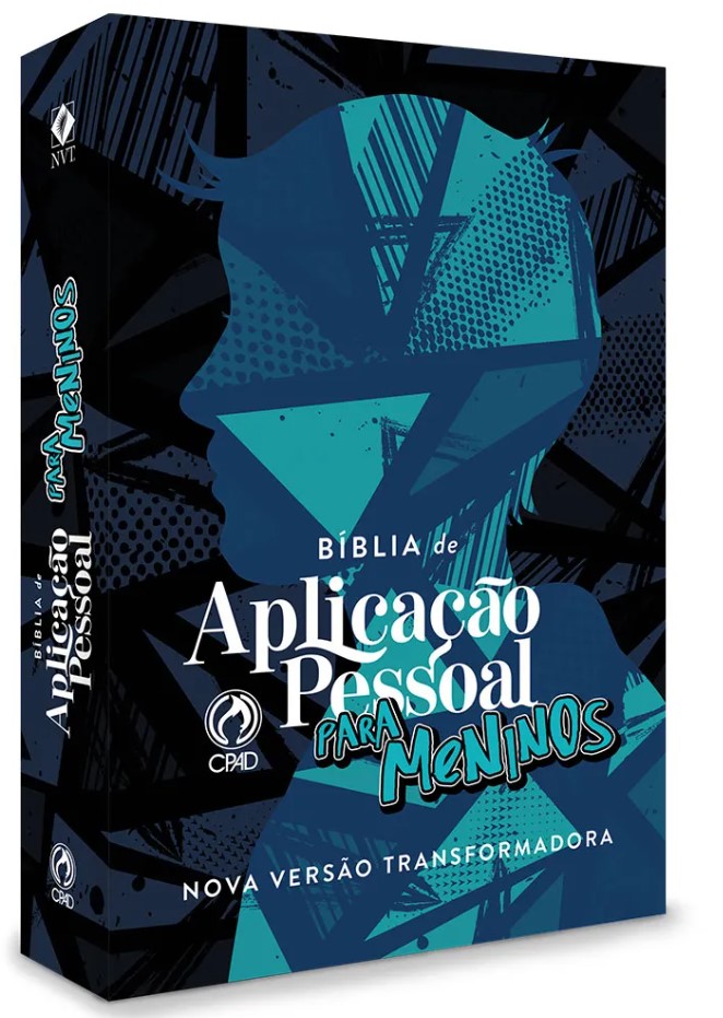 BÍBLIA DE APLICAÇÃO PESSOAL PARA MENINOS MÉDIA AZUL CAPA DURA NVT