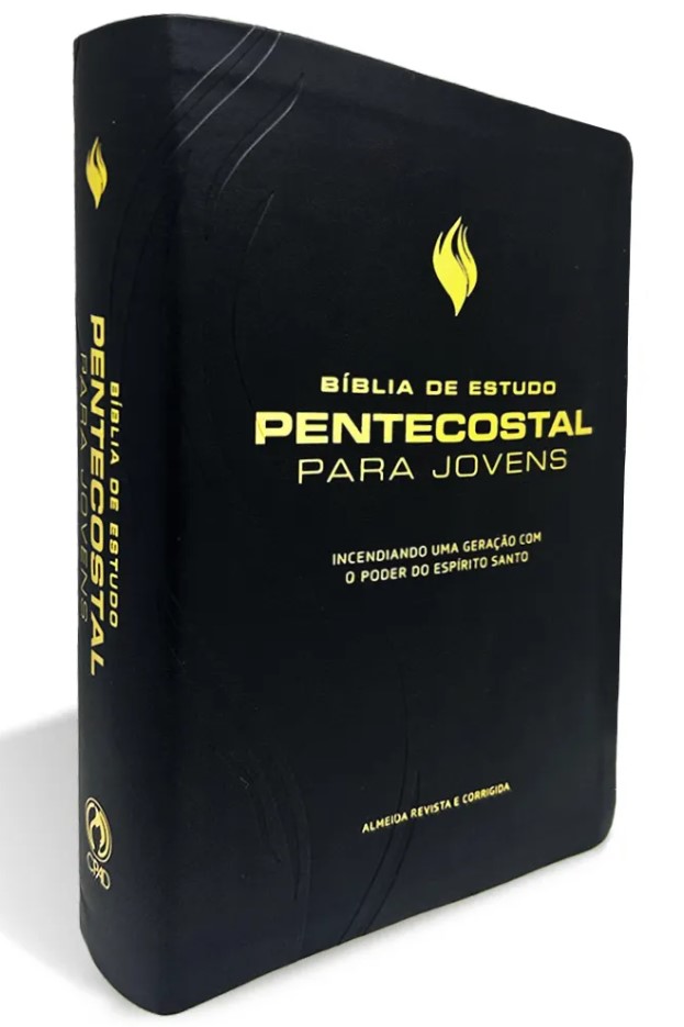 BÍBLIA DE ESTUDO PENTECOSTAL PARA JOVENS MÉDIA LUXO PRETA