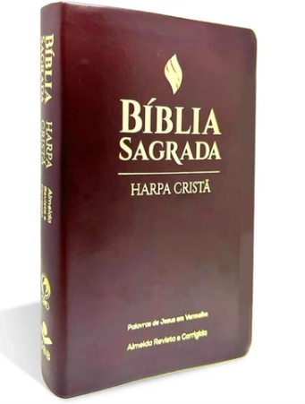 BIBLIA GRANDE HARPA CRISTA SLIM LUXO MARROM