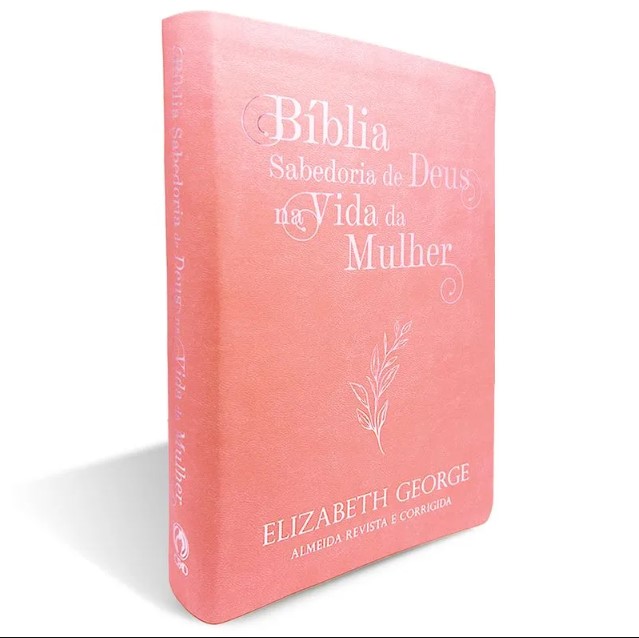 Bíblia Sabedoria de Deus na Vida da Mulher Média Luxo Rosa