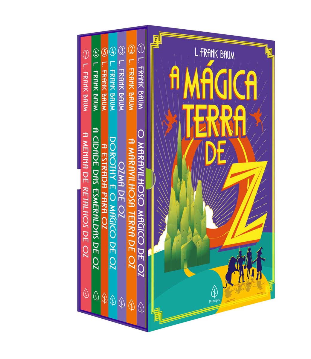 Box - A mágica Terra de Oz - vol. I - com sete livros e marcadores de páginas