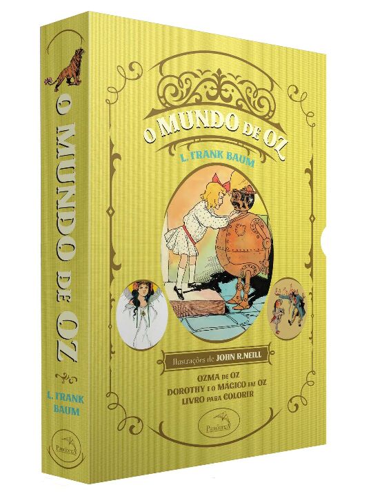 Box O Mundo de Oz: Ozma de Oz + Dorothy e o Mágico em Oz + Livro para colorir