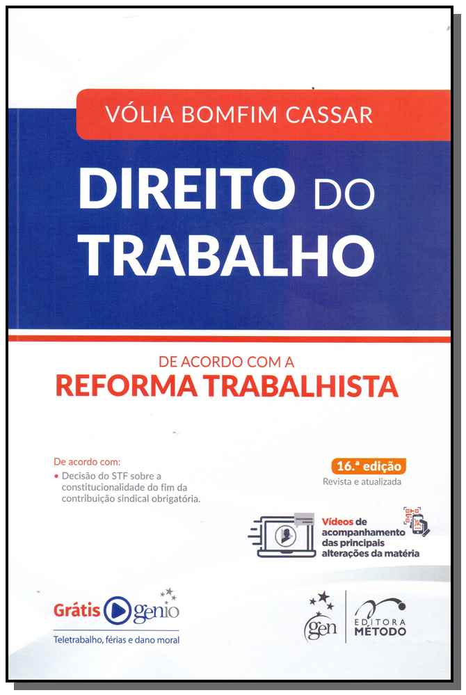 Direito do Trabalho - De acordo com a Reforma Trabalhista