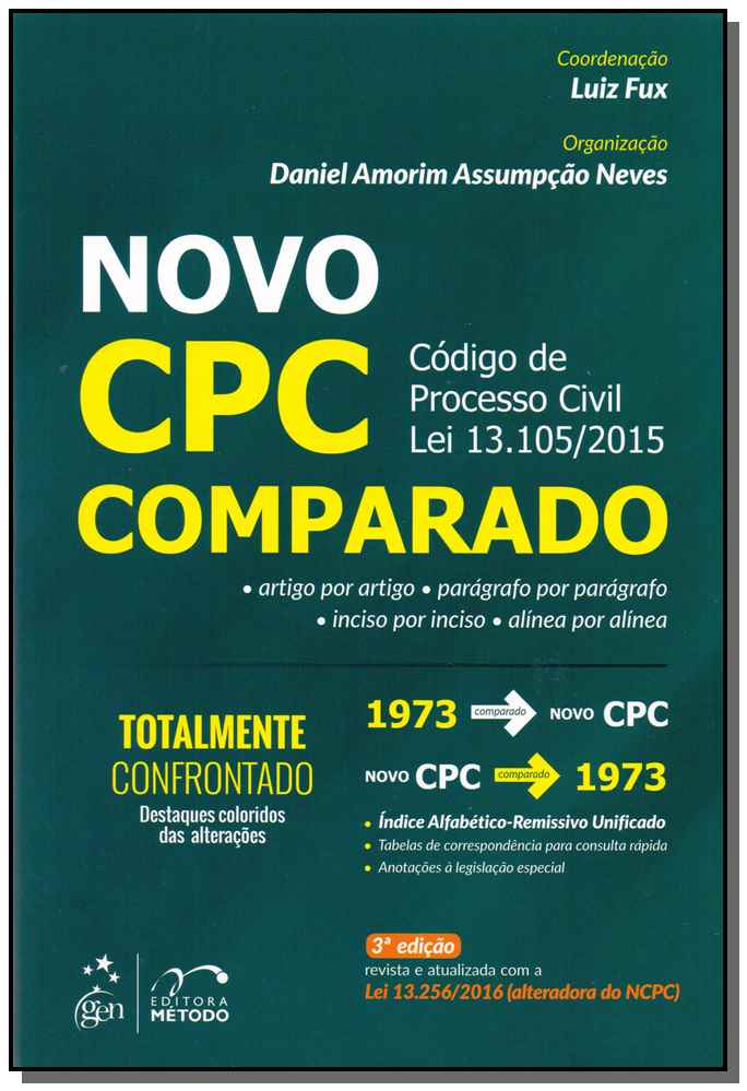 Novo CPC - Comparado - Código de Processo Civil Lei 13.105/2015
