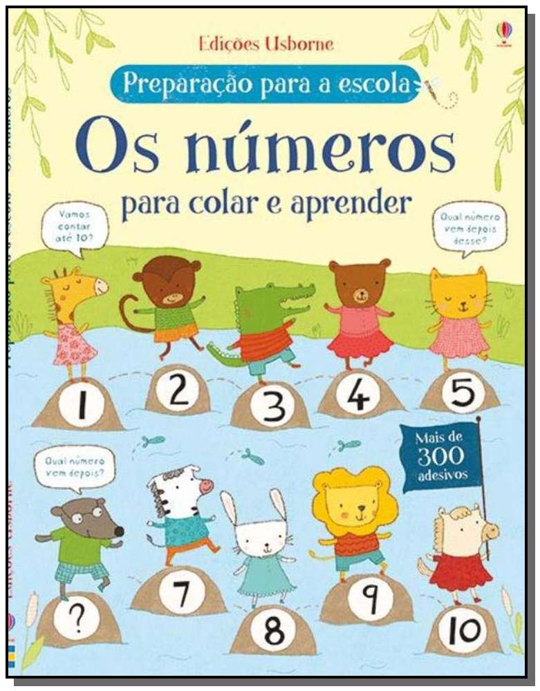 Os números para colar e aprender