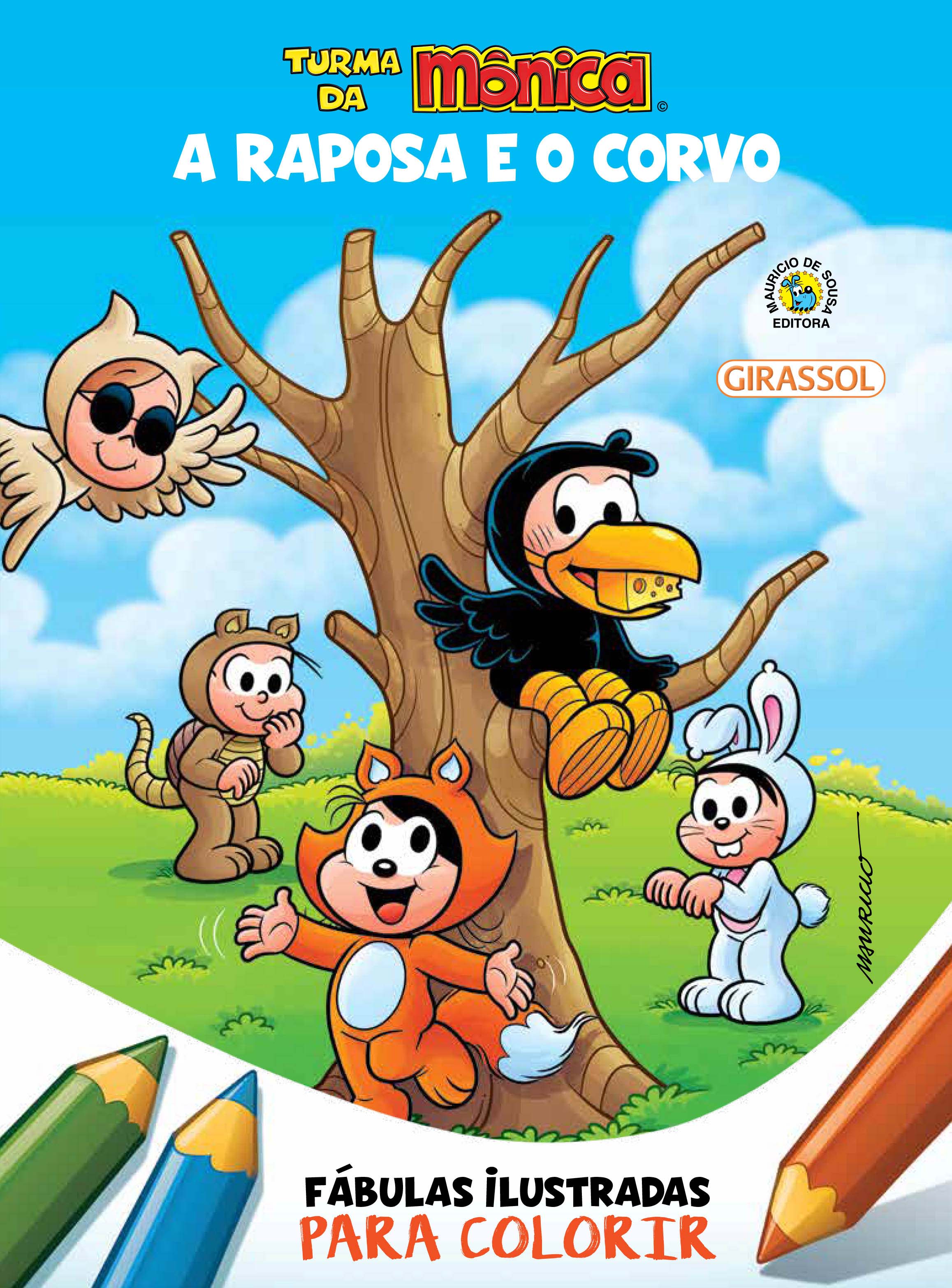 Turma Da Mônica - Fábulas Ilustradas Para Colorir - a Raposa e o Corvo