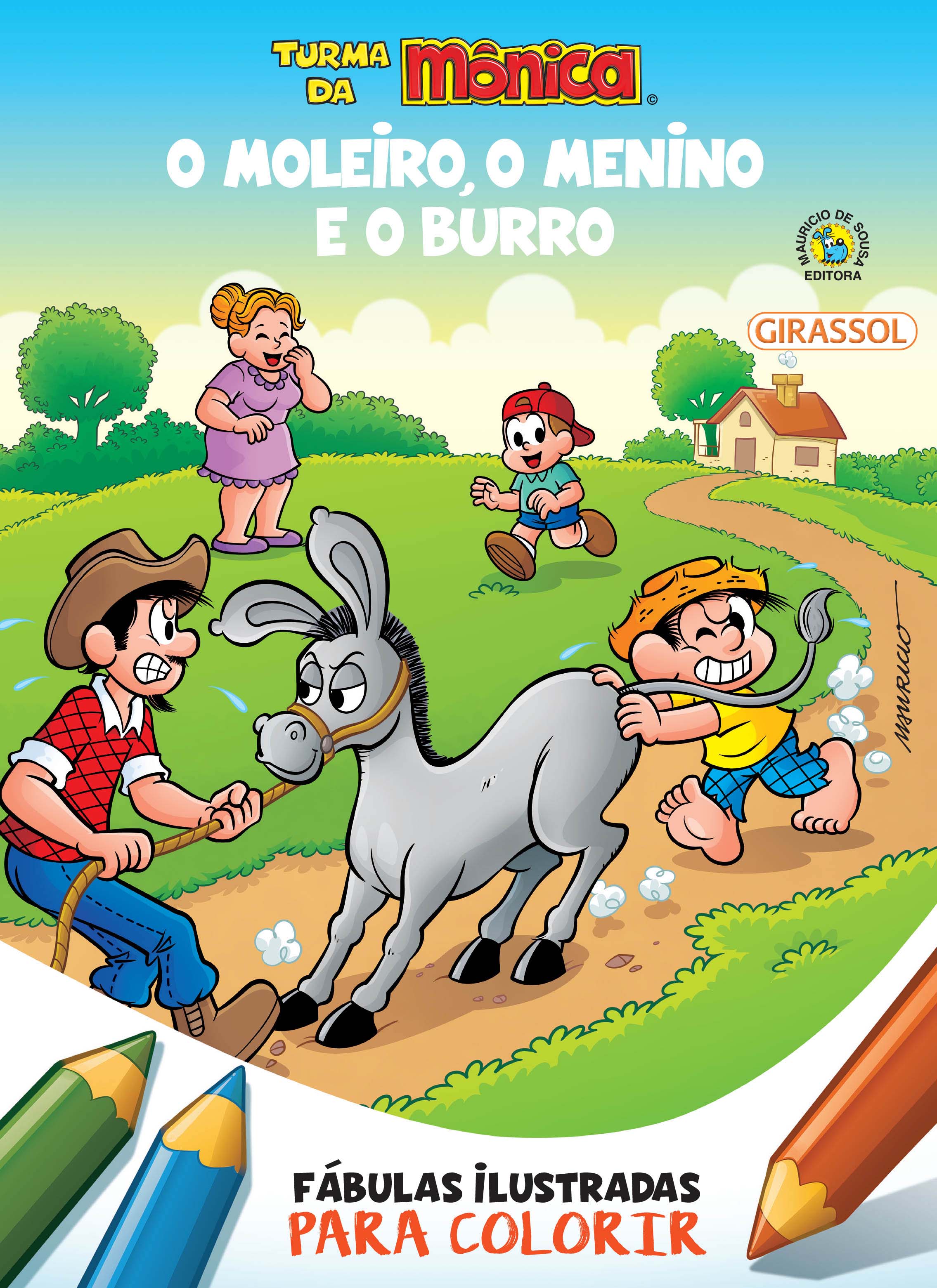 Turma Da Mônica - Fábulas Ilustradas Para Colorir - o Moleiro, o Menino e o Burro