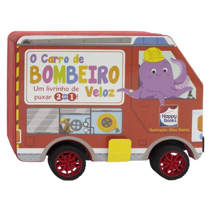 Um Livrinho de Puxar 2em1! O Carro de Bombeiro Veloz